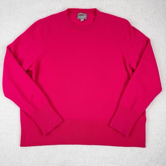 J. Crew Cashmere Women's Classic Fit Pink Crewneck Lightweight Sweater Large - Picture 10 of 16